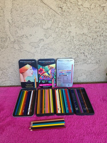 Prismacolor Premier Colored Pencils Lot Of 45pcs With Tin Case