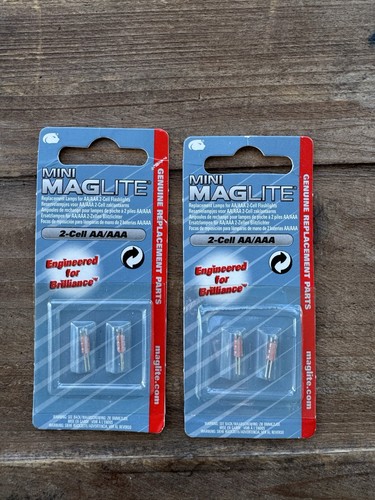 De Colección Maglite Bombillas de Repuesto Lámparas LM2A001U Mini Maglite 2 Celdas AA/AAA Paquete de 2 - Imagen 1 de 4