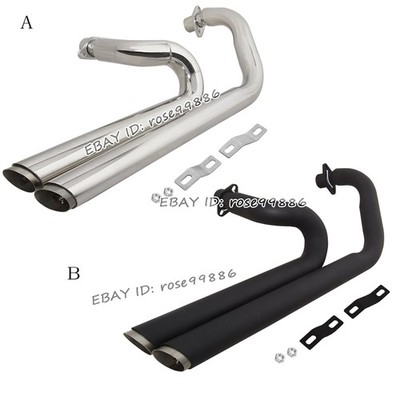 For Honda Shadow VLX 600 VT600C 1988-2008 Full Exhaust System Black Muffler Pipe