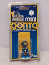Bandai QONTO Mini Die-Cast Metal Blue Robot Figure 1979 Vintage Original Rare A1