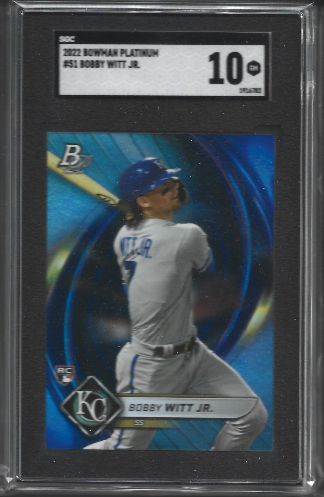 2022 Bowman Platinum #51 Bobby Witt Jr. Rookie SGC 10