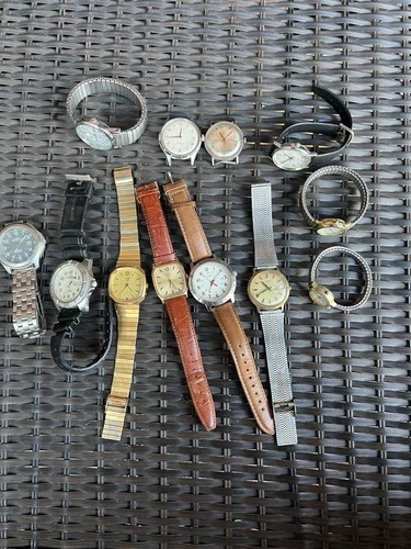Huge Vintage Timex Watch Lot Of 12 Untested  Parts/Repair