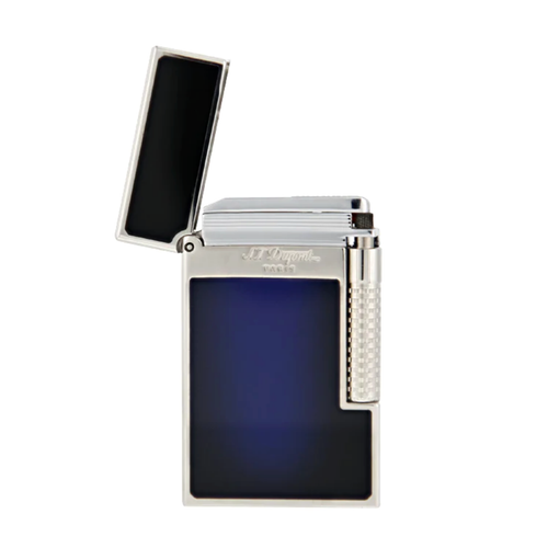S.T. Dupont Cling Lighter Le Grand Palladium Blue Lacquer C23013 - Picture 4 of 6