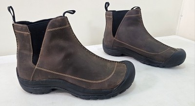 KEEN Men s Slip-On WP Casual Ankle High Leather Boots 06J8 US Size 14.0 RARE NEW