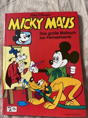 Vintage German Mickey Maus Disney Coloring Book