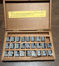 Vtg Ackerman-Gould Monogram Machine metal Letter type set in Wooden Case (lot C)