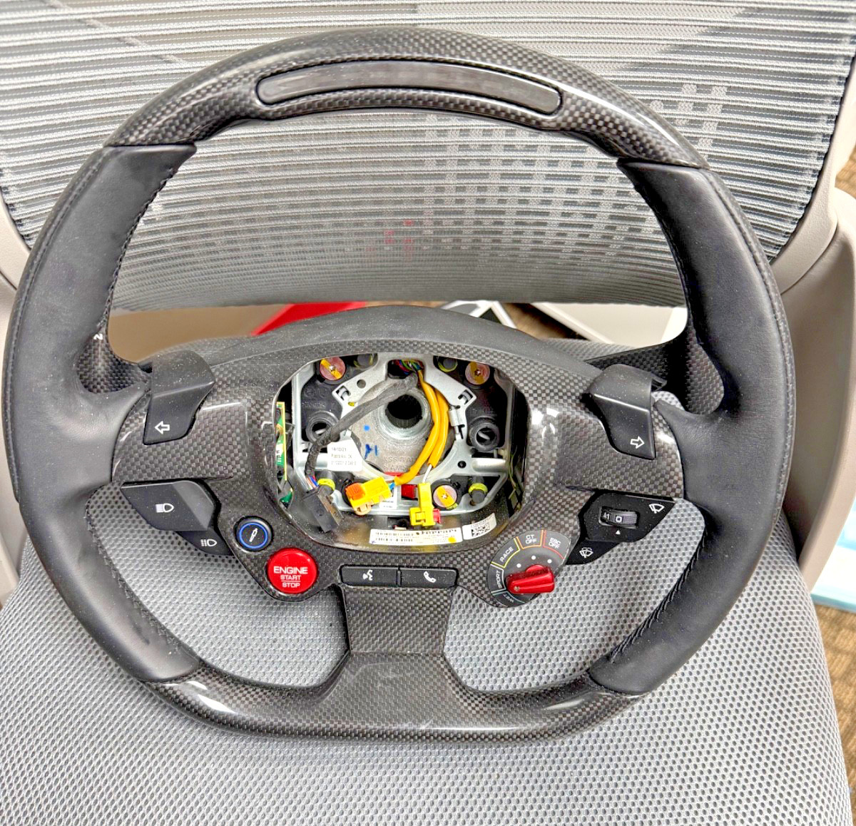 Ferrari OEM F8 Steering Wheel Upper and Lower Carbon Fiber W LED's 860622