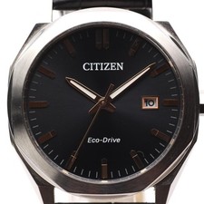 CITIZEN Eco-Drive E111-008TT01 New Strap Japan Men's Watch Navy Dial Rare 2014