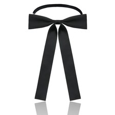 Mens Bow Tie, Western Ties for Men, Black Bowtie for Women, String Black Matte