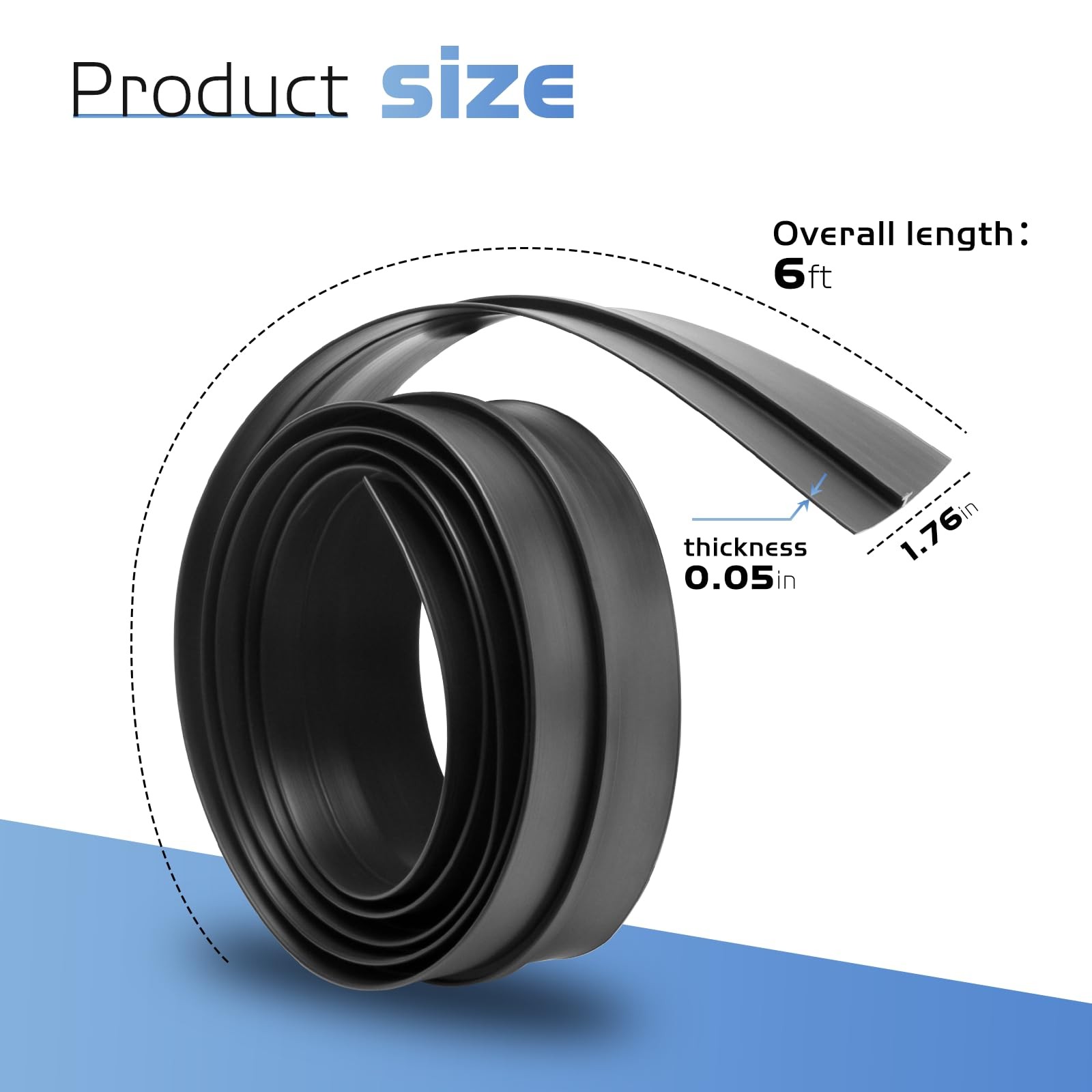 6 FT Truck Cap Rubber Weather Seal, Double Leaf Bottom Rear Door Frame Seal S