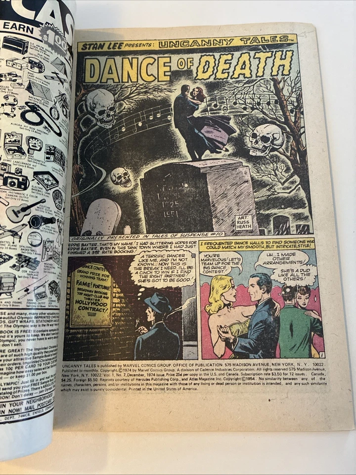 Marvel Comic Uncanny Tales From The Grave VINTAGE COMIC 1974 No.7!!! - Image 3 of 3