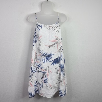 Lungo L'Arno Dress Womens M Linen Blend Tropical Vacation Coastal Resort Beach