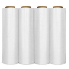 MINBAI 18inch x 1500' 80 Gauge 4 Rolls Pallet Wrap 18" x 1500 FT WxL , Clear
