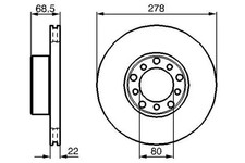 2x Bremsscheibe belüftet 0 986 478 061 BOSCH für MERCEDES-BENZ S-KLASSE SL
