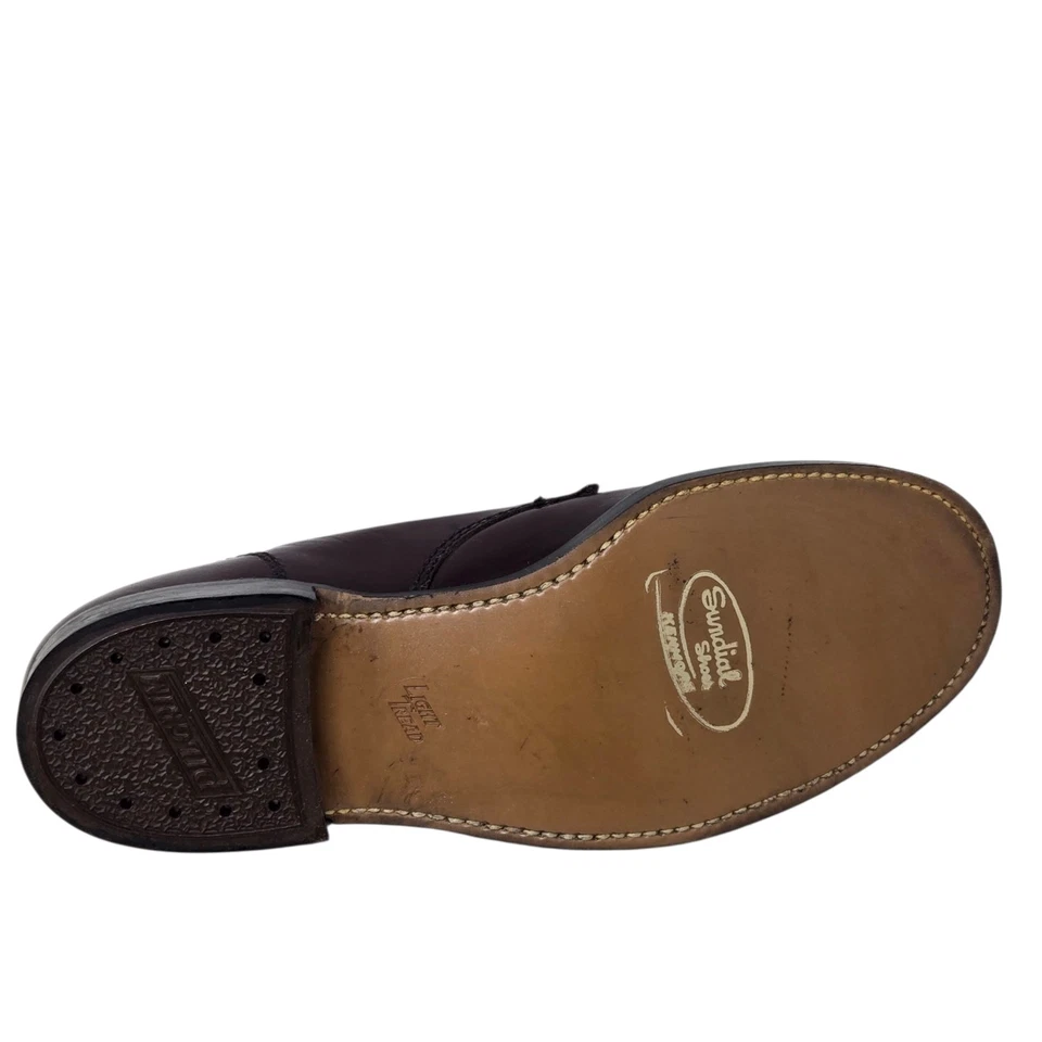 VTG 1950s NOS Sundial Kenmore Mens Dress Shoes Burgundy Pilgrim Soles. USA READ - Image 4 of 4