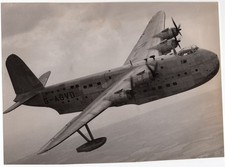1947 Corto Británico Saro Shetland G-AGVD Vuelo de Prueba Original Noticias Foto #2
