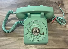 Vintage Northern Western Electric Aqua Rotary Desk Phone New Outer Refurbish