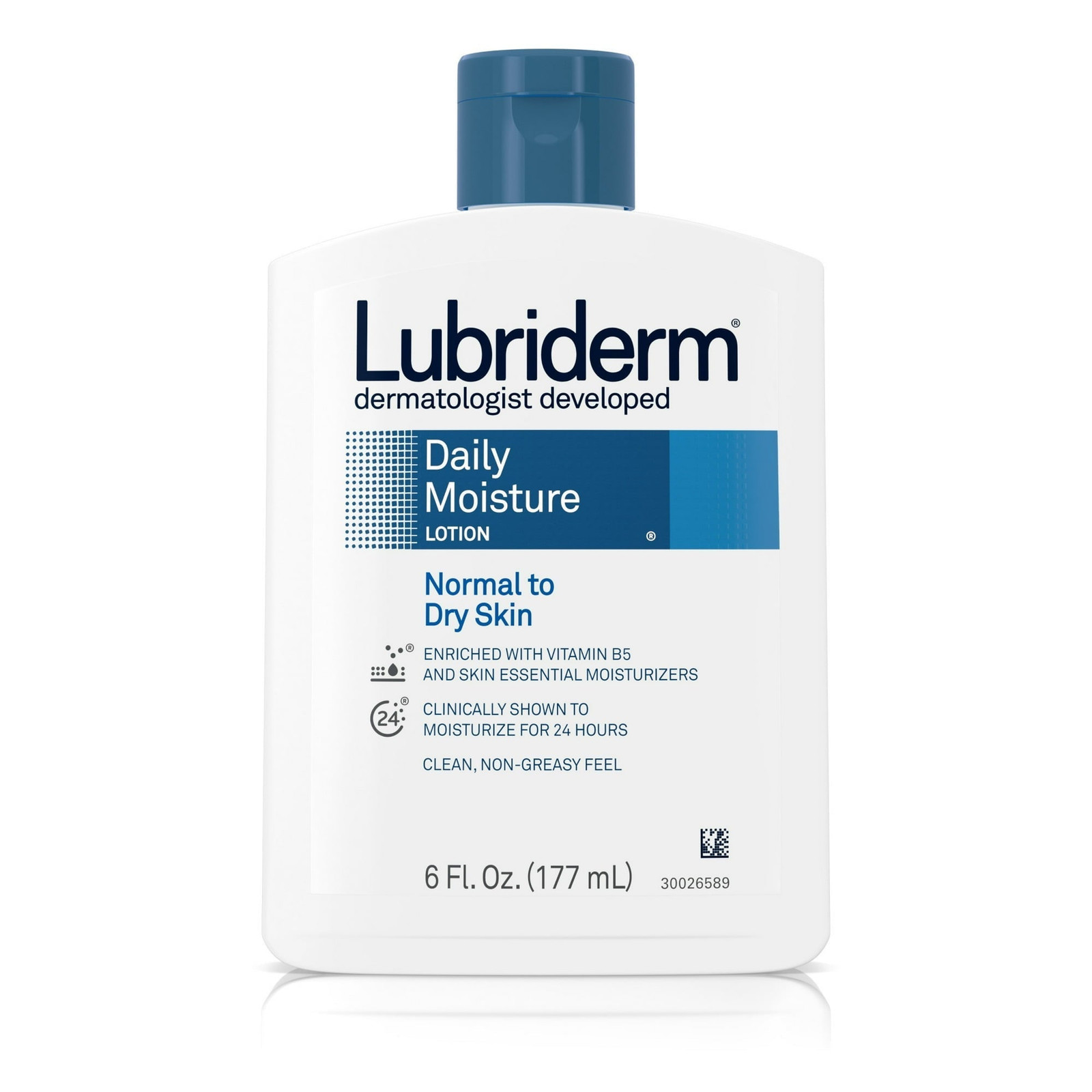 Lubriderm Unscented Daily Moisture Lotion for Dry Skin 6oz 12 Pack