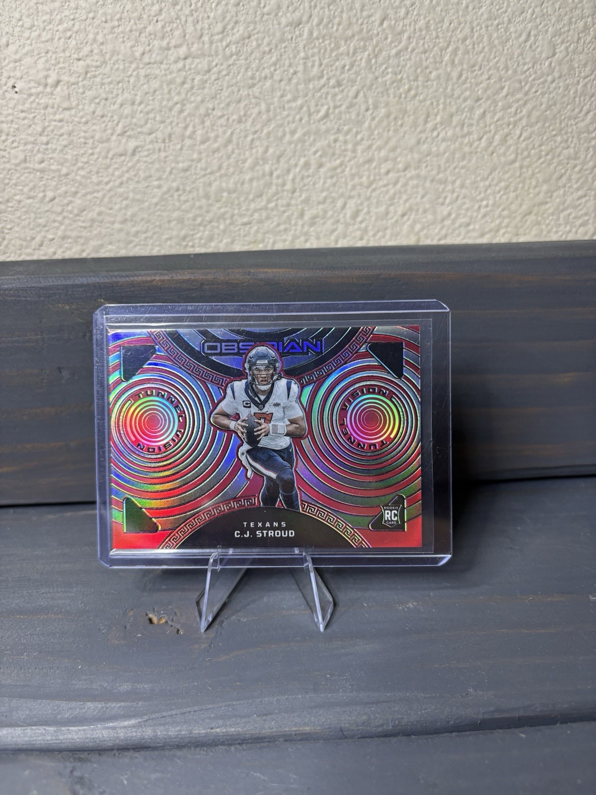 C.J. Stroud 2023 Obsidian Tunnel Vision Red Flood Asia SP Rookie RC