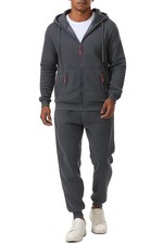 Mens Tracksuits Set Fleece Hoodies 2 Peices Sweatsuits for Men Casual Athleti...