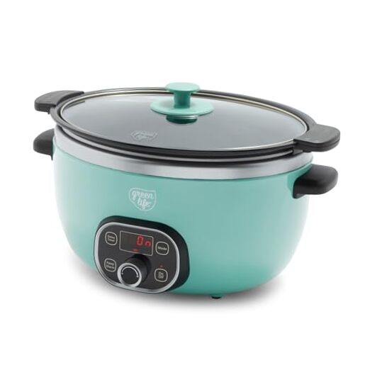  6QT Ceramic Slow Cooker, PFAS-Free, Programmable, Removable