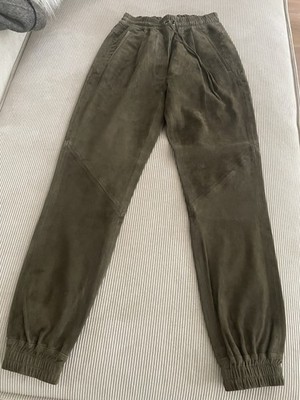 Lässige Arma Lederhose Wildleder Olive Gr. 36 NEU!