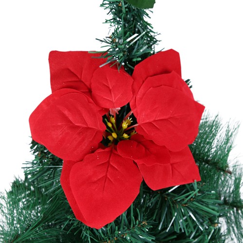 18pcs Christmas Simulate Plastic Flower Tree Decorative Flower Ornaments - Picture 10 of 11