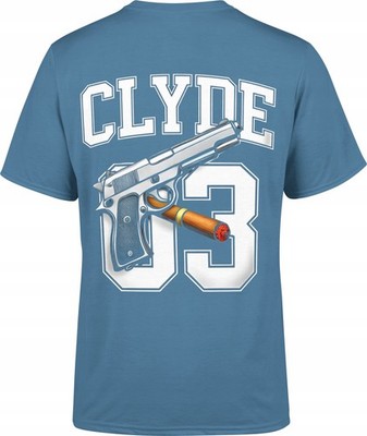 CLYDE 03 Waffen-T-Shirt-Print Herren Geschenk Streetwear auf der Rückseite M