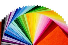 42PCS Colored Felt Fabric Sheets, 6 x 6 inches 6 x 6 inches, Multicolor
