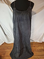Pretty Little Sister OSFA Black Gauze Tiered Maxi Dress Summer Beach