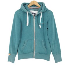 Superdry Damen Vintage Kapuzenjacke Grün Slim Fit Nk2 Größe S