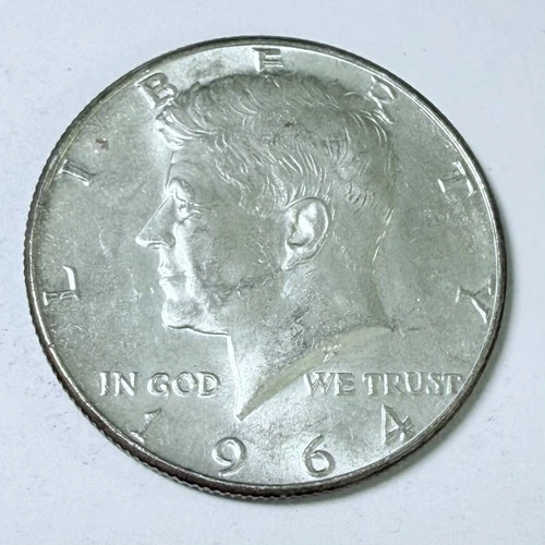 1964 Kennedy Half Dollar - 50c Coin - 90% Silver - Circulated Coin #7695