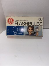 VINTAGE GE FLASHBULBS 5B BLUE TOP CAMERA 12 PCS ORIGINAL BOX