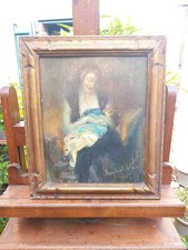 Anghel VASILE (1895-1947) Maternité  Huile sur Toile 1931 Artiste Roumanie