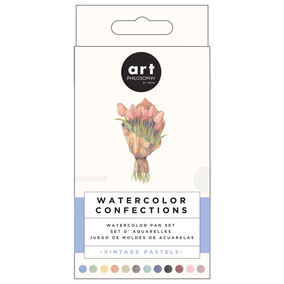 Prima Marketing Prima Confections Watercolor Pans 12/Pkg-Vintage Pastel - Image 2 of 3