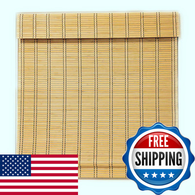 Tj Global Cordless Bamboo Window Blind Sun Shade Light Filtering Roman Shades
