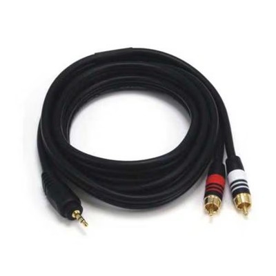 Monoprice A/V Cable, 3.5mm(M)/2 RCA(M),6ft 5598 Monoprice 5598 844660055983