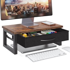 Computer Monitor Stand Riser with Drawer, 2-Tier Desk  Workspace Organizers,...