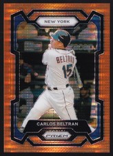 2024 Panini Prizm Orange Pulsar #16 Carlos Beltran /399 - New York Mets