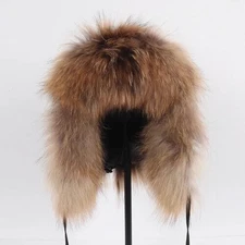 Ushanka Hats 2025 Bomber Hat Ear Warm Ears Cap Furry Real Farm Fox Fur