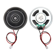 2 Pcs 8 Ohm Small Speaker, 0.5W 40mm OD Metal Shell Round Magnet Tiny Speaker