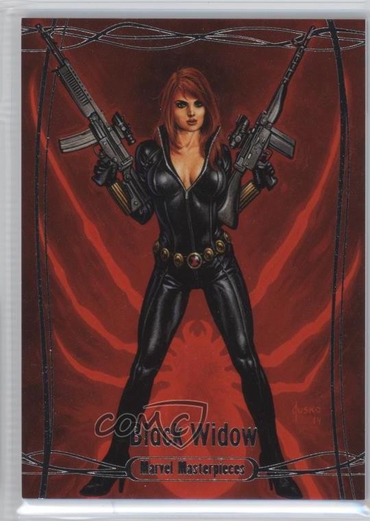 2016 Upper Deck Marvel Masterpieces 1351/1499 Level 2 Black Widow #63 c6z