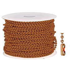 1/8" 3.2mm Ball Chain Solid Copper 50' Spool with 50pk. of Connectors