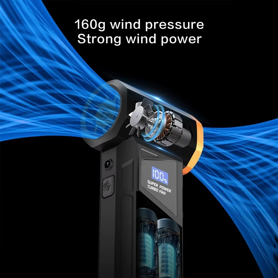 Mini Soffiatore di Aria Elettrico Portatile Potente 150.000RPM 3 Velocità e LED - Bild 2 von 4