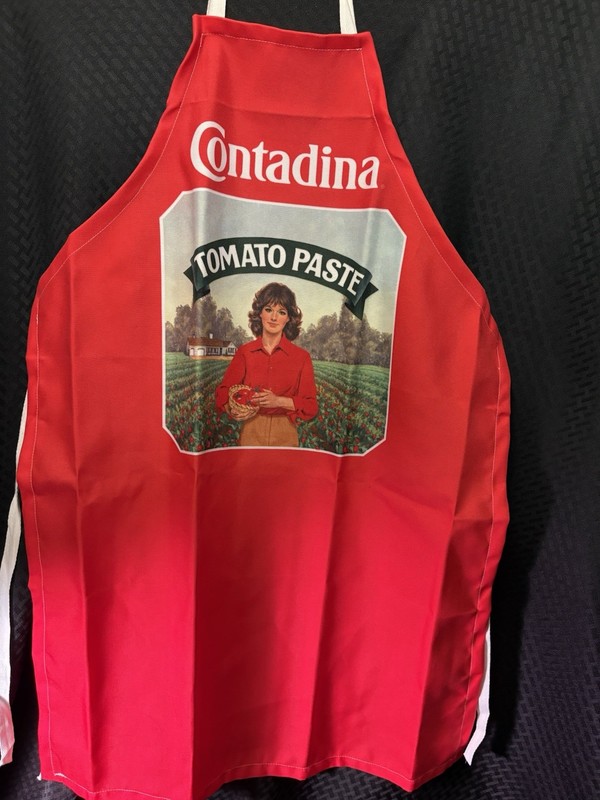 Vintage Contadina Tomato Paste advertisement Apron