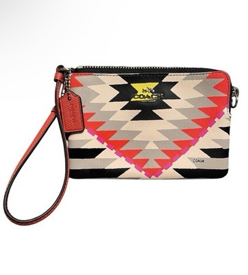 Coach Tribal Collection Limited Edition Coachella Release Feather Hawk Wristlet