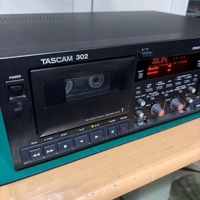 TASCAM 302 Professional Dual Auto Reverse Cassette Deck Tested Serviced Japan