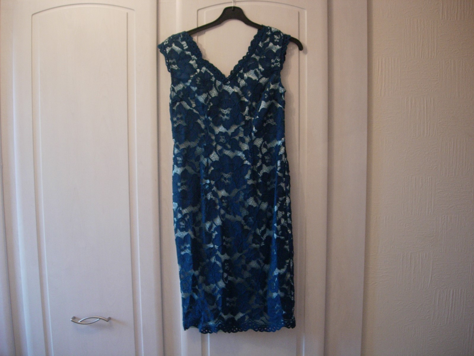 JACQUES VERT LACE DRESS- TEAL SIZE 8  NEW