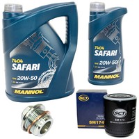 MotoröL Set 20W-50 6 Liter + ÖLfilter SM 174 + Schraube FüR Audi A4 A8 2.8 193PS