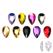 Strass Korean Fashion 3D Nail Art Rhinestone Pear Flatback Pixie Crystal Stones